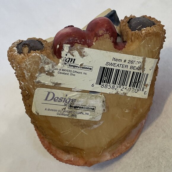 Design Impressions Sweater Bears Reading Book Resin Figurine 4" 26920 Figurine - Picture 6 of 12